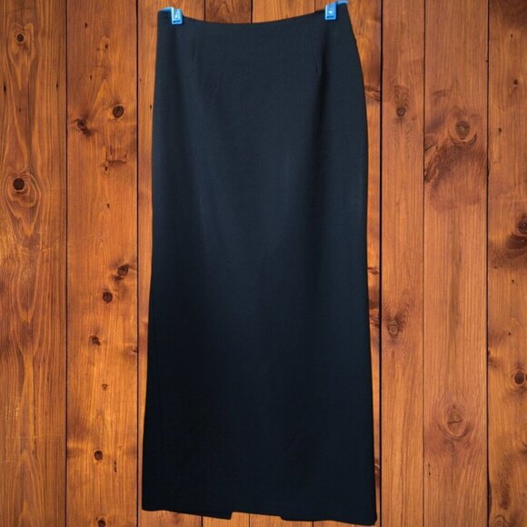 Danielle B Women's XS? Black Long Back Slit Pencil Skirt Office Career READ - Picture 1 of 4